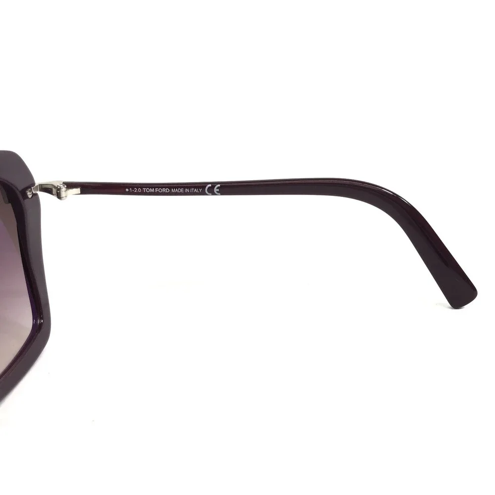 Tom Ford Sunglasses Leah TF849 83T Shiny Purple Frames w/ Purple Gradient Lenses